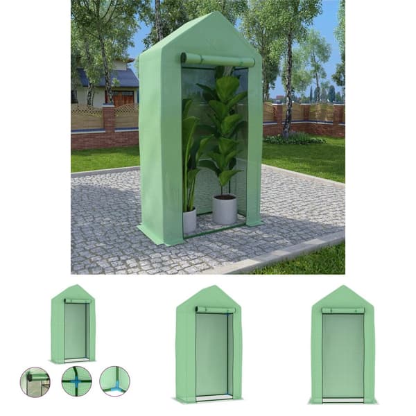 The Living Store drivhus med stålramme 0,5 m² 1x0,5x1,9 m -  Drivhuse