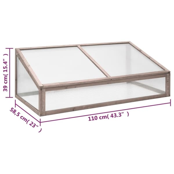Drivhuse - Living drivhus 110x58,5x39 cm grantræ grå