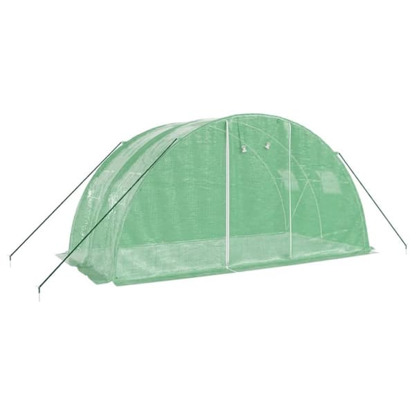 Drivhuse - Living drivhus med stålstel 8 m² 4x2x2 m grøn