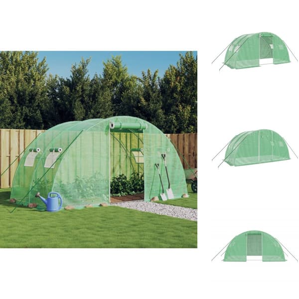 Drivhuse - Living drivhus med stålstel 8 m² 4x2x2 m grøn