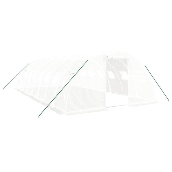 Drivhuse - Living drivhus med stålstel 32 m² 8x4x2 m hvid