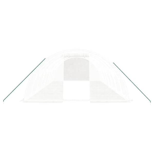 Drivhuse - Living drivhus med stålstel 32 m² 8x4x2 m hvid