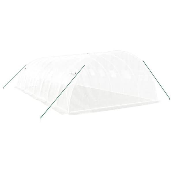 Drivhuse - Living drivhus med stålstel 32 m² 8x4x2 m hvid