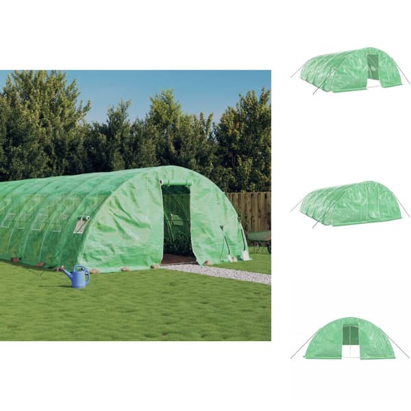 Växthus - Living Växthus med stålram grön 40 m² 8x5x2,3 m