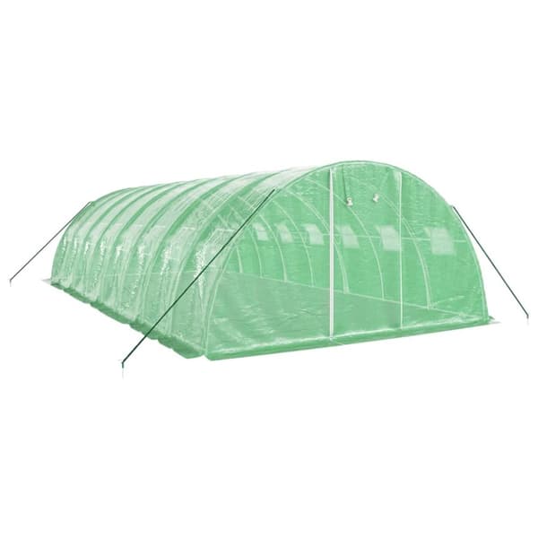 Drivhuse - Living drivhus med stålstel 32 m² 8x4x2 m grøn