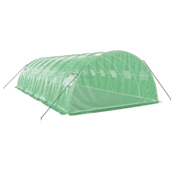 Drivhuse - Living drivhus med stålstel 32 m² 8x4x2 m grøn