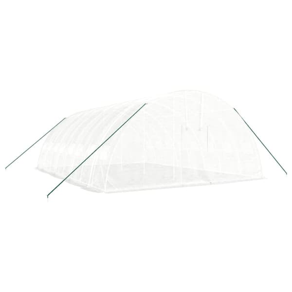 Drivhuse - Living drivhus med stålstel 48 m² 8x6x2,85 m hvid
