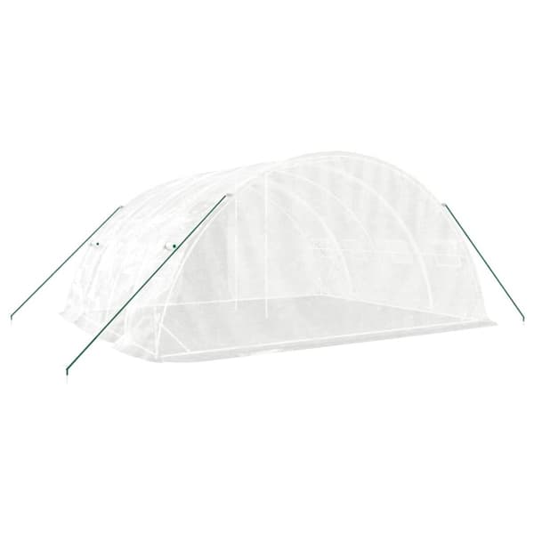 Växthus - Living Växthus med stålram vit 20 m² 5x4x2,3 m
