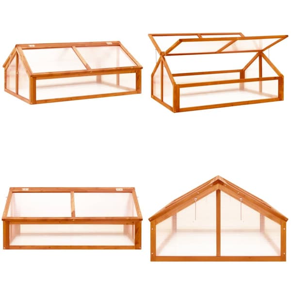 Drivhus 114x80x50 cm fyrretræ brun - Drivhus - Drivhuse - Home & Living