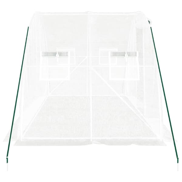 Drivhus med stålstel 8 m² 4x2x2 m hvid - Drivhus - Drivhuse - Home & Living