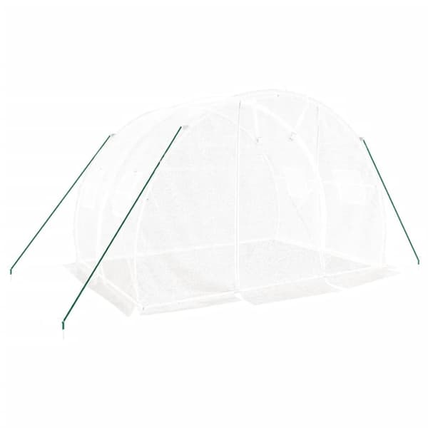 Drivhus med stålstel 6 m² 3x2x2 m hvid - Drivhus - Drivhuse - Home & Living