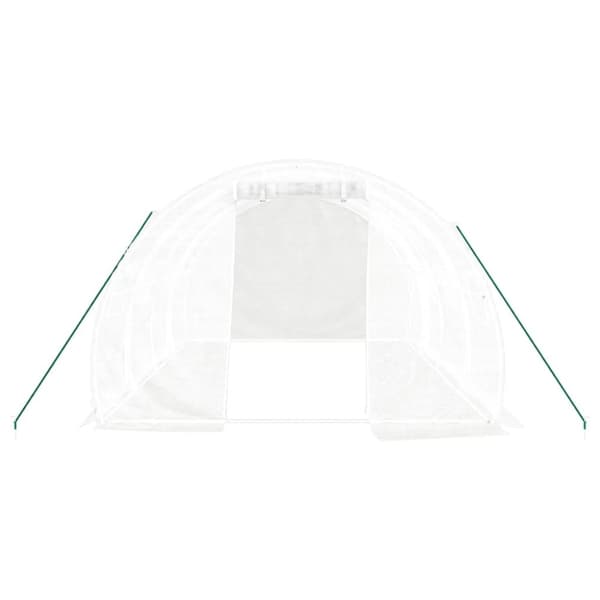 Drivhus med stålstel 12 m² 4x3x2 m hvid - Drivhus - Drivhuse - Home & Living
