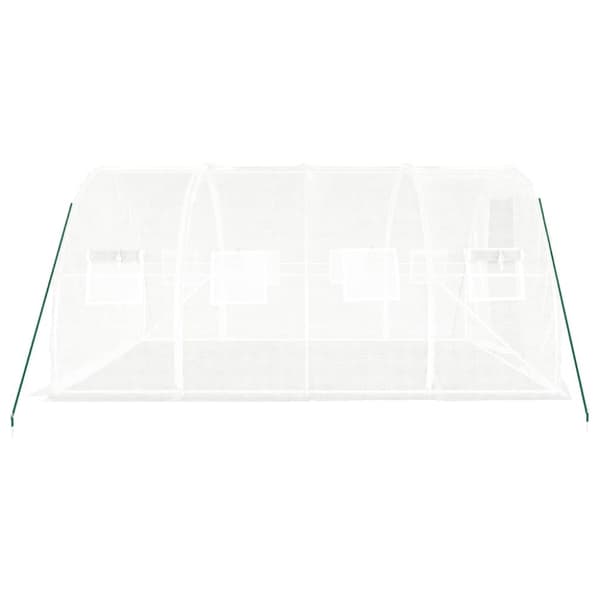Drivhus med stålstel 12 m² 4x3x2 m hvid - Drivhus - Drivhuse - Home & Living