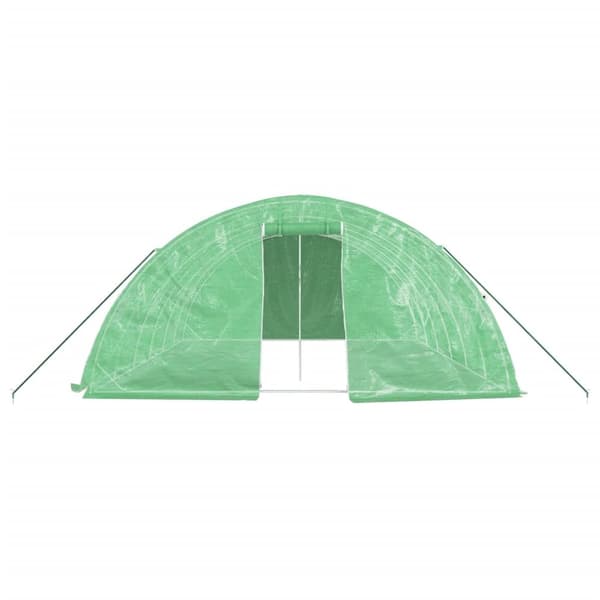 Växthus med stålram grön 30 m² 6x5x2,3 m - Växthus - Odlingshus - Home & Living