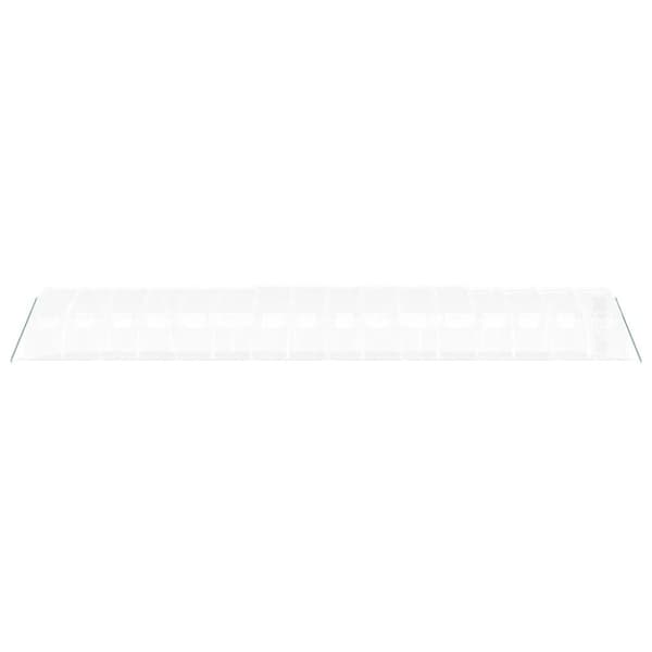 drivhus med stålstel 64 m² 16x4x2 m hvid