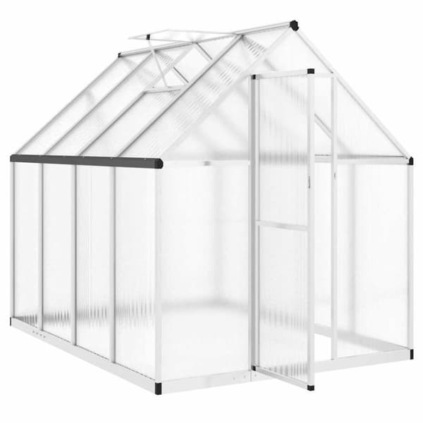 vidaXL Växthus med ram silver 224x169x195 cm aluminium