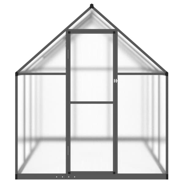 vidaXL drivhus med fundamentramme 224x169x195 cm aluminium antracitgrå