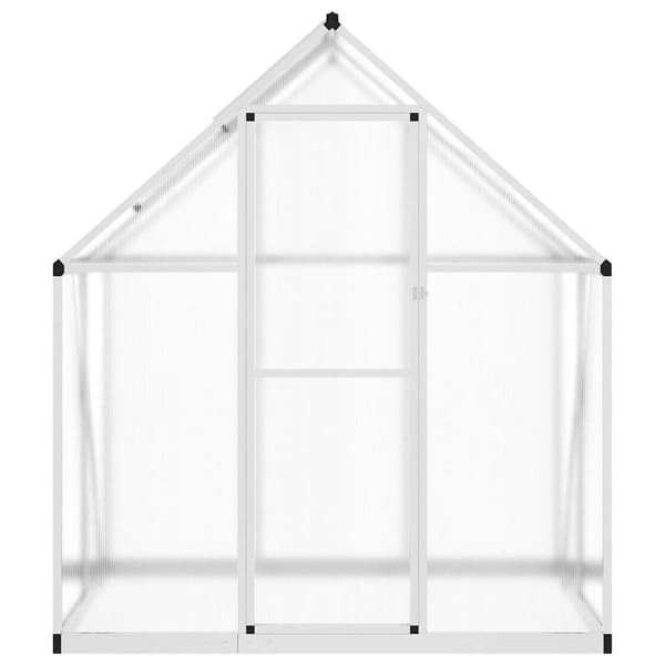 vidaXL Kasvihuone pohjarungolla hopea 169x114x195 cm alumiini