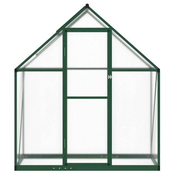 vidaXL drivhus med fundamentramme 169x58x195 cm aluminium grøn
