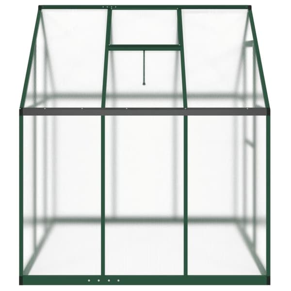 vidaXL drivhus med fundamentramme 169x169x195 cm aluminium grøn