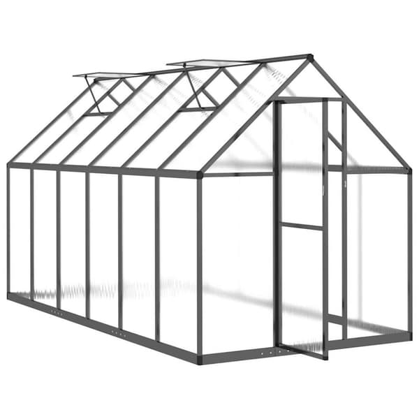 vidaXL Växthus med ram antracit 334x169x195 cm aluminium