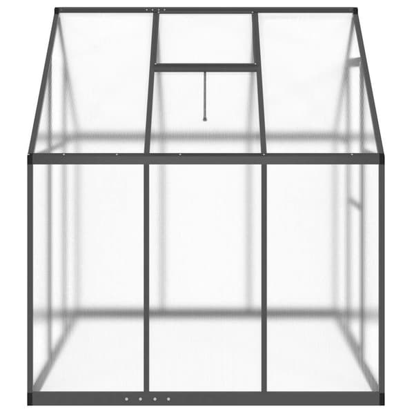 vidaXL Växthus med ram antracit 169x169x195 cm aluminium