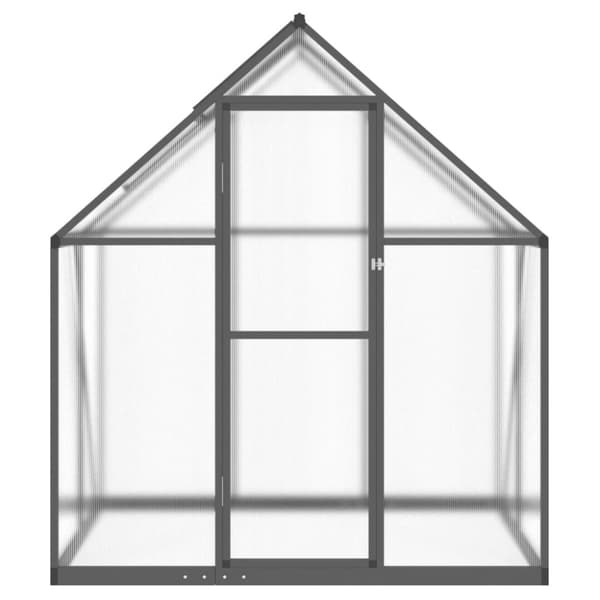 vidaXL drivhus med fundamentramme 169x114x195 cm aluminium antracitgrå