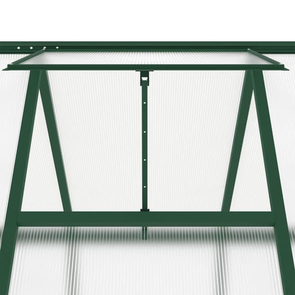 vidaXL drivhus med fundamentramme 334x169x195 cm aluminium grøn