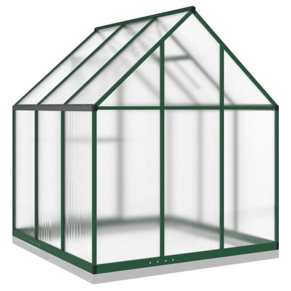 vidaXL Växthus med ram grön 169x169x202 cm aluminium