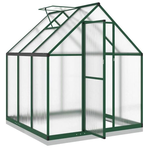 vidaXL Växthus med ram grön 169x169x202 cm aluminium