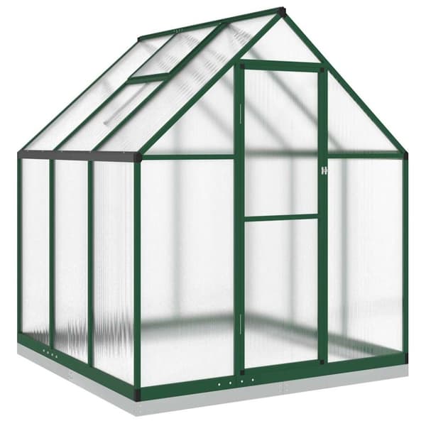 vidaXL Växthus med ram grön 169x169x202 cm aluminium