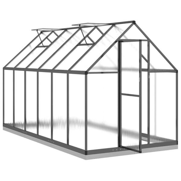 vidaXL Växthus med ram antracit 334x169x202 cm aluminium