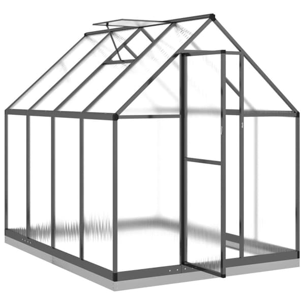 vidaXL Växthus med ram antracit 224x169x202 cm aluminium