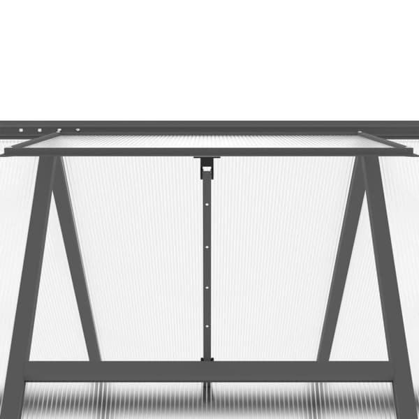 vidaXL Växthus med ram antracit 224x169x202 cm aluminium