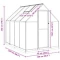 Miniatyrbild 9 av 10: vidaXL Växthus med ram antracit 224x169x202 cm aluminium