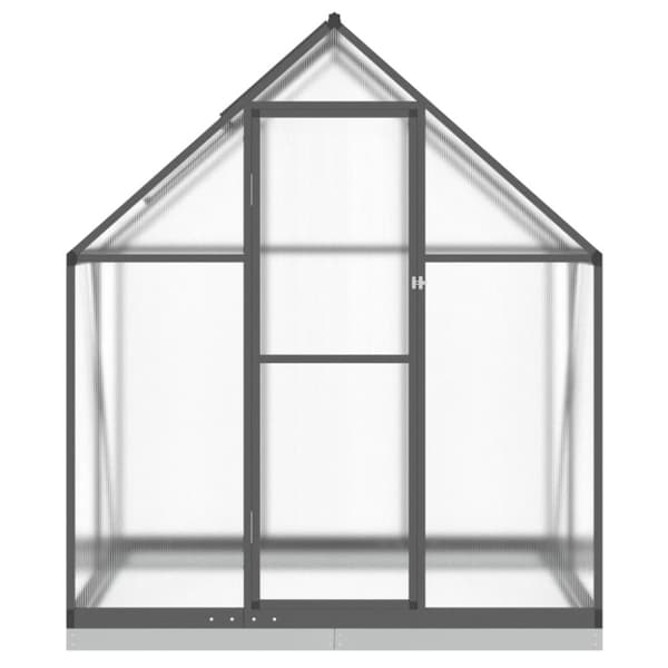 vidaXL drivhus med fundamentramme 169x114x202 cm aluminium antracitgrå