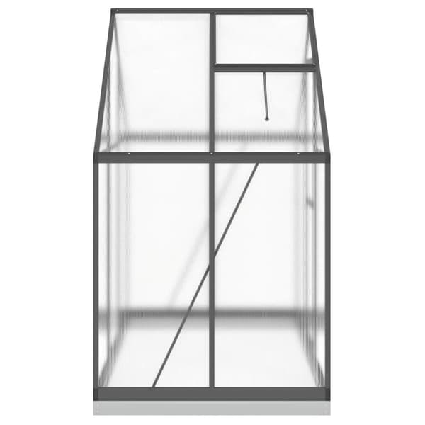 vidaXL drivhus med fundamentramme 169x114x202 cm aluminium antracitgrå