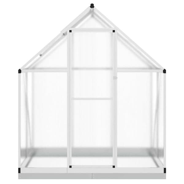 vidaXL Växthus med ram silver 169x114x202 cm aluminium