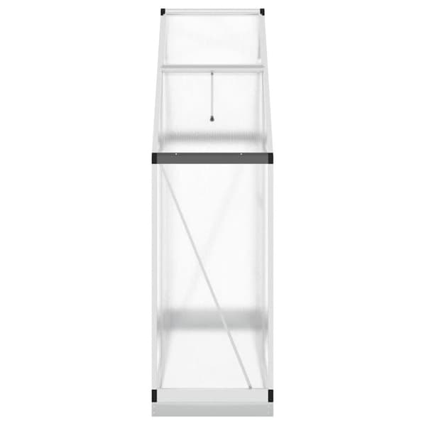 vidaXL Växthus med ram silver 169x58x202 cm aluminium