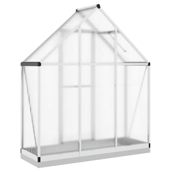 vidaXL Växthus med ram silver 169x58x202 cm aluminium