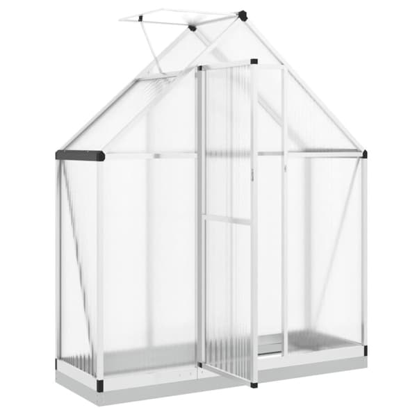 vidaXL Växthus med ram silver 169x58x202 cm aluminium