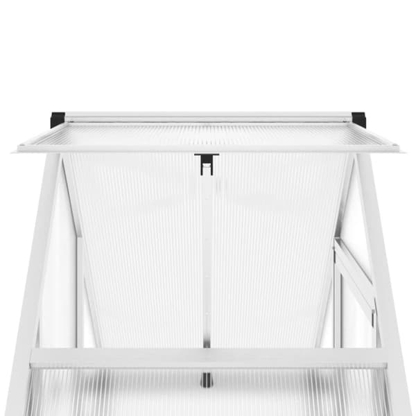 vidaXL Växthus med ram silver 169x58x202 cm aluminium