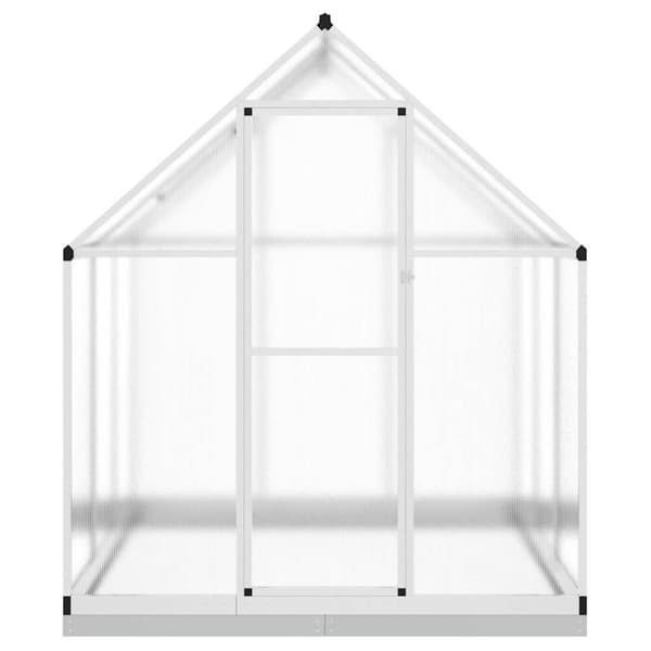 vidaXL Växthus med ram silver 169x169x202 cm aluminium