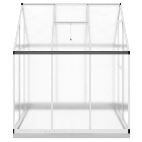 vidaXL Växthus med ram silver 169x169x202 cm aluminium