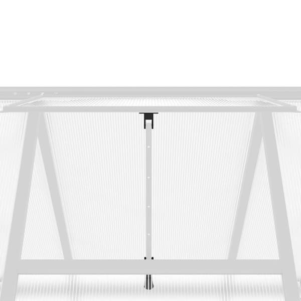 vidaXL Växthus med ram silver 169x169x202 cm aluminium