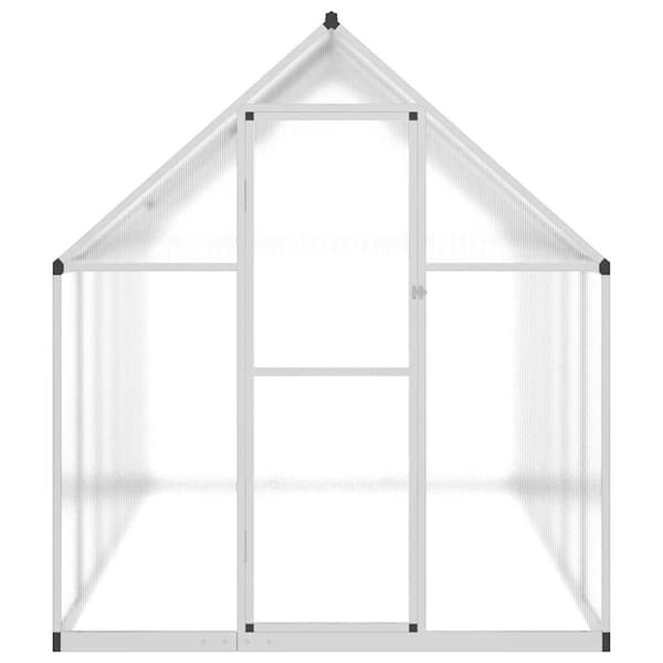 vidaXL Växthus med ram silver 334x169x195 cm aluminium