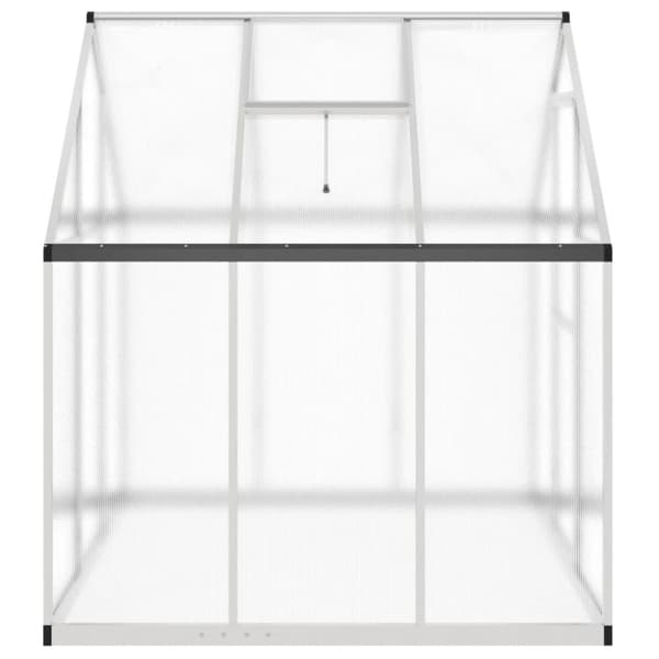 vidaXL Växthus med ram silver 169x169x195 cm aluminium