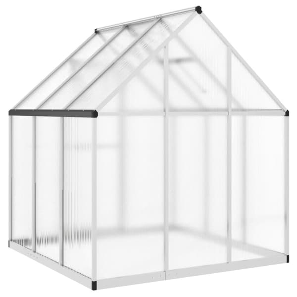 vidaXL Växthus med ram silver 169x169x195 cm aluminium