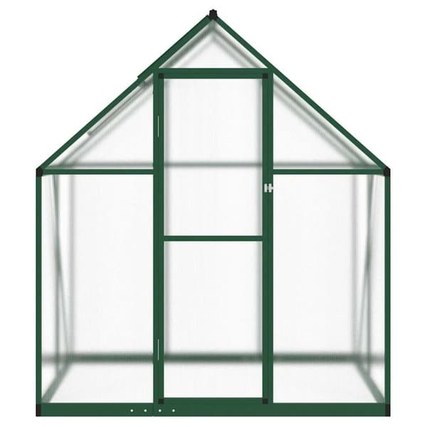 vidaXL drivhus med fundamentramme 169x114x195 cm aluminium grøn