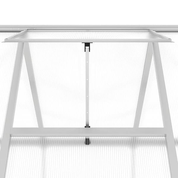 vidaXL Kasvihuone pohjarungolla hopea 334x169x202 cm alumiini